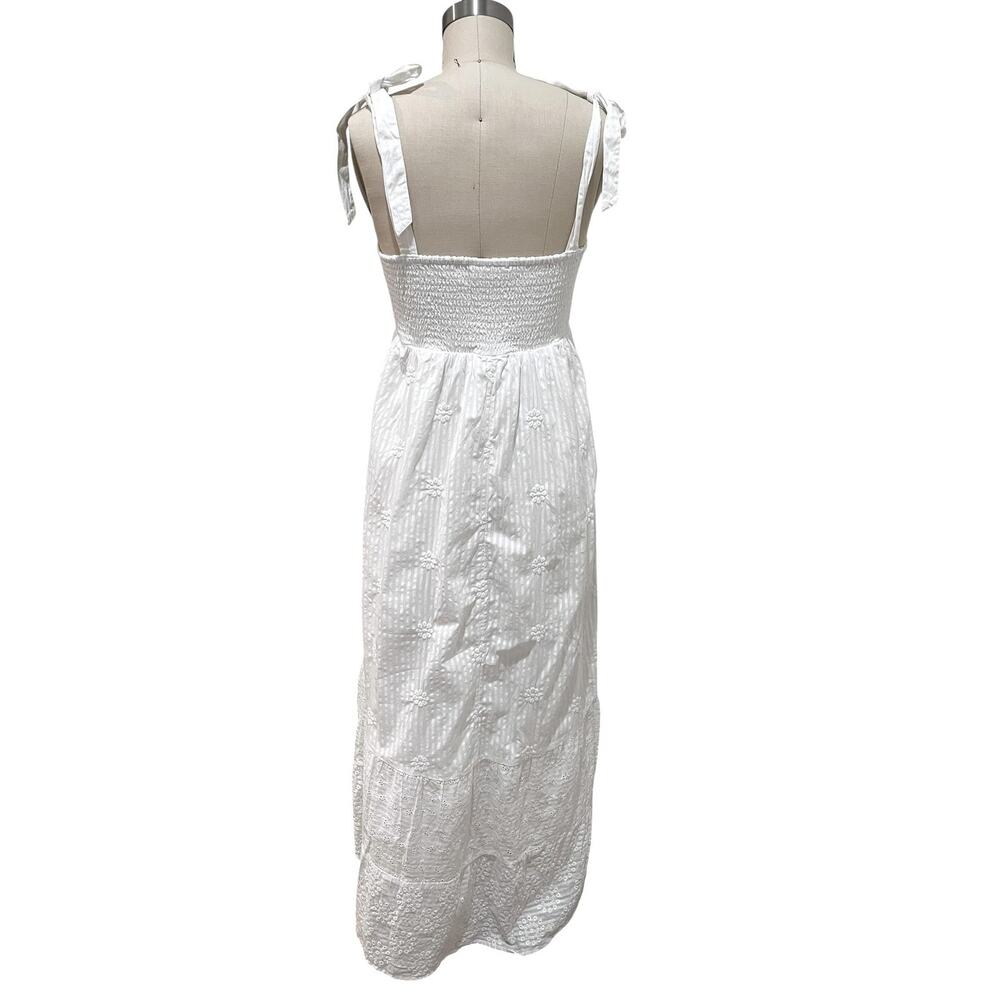 American Eagle Outfitters Dress Womens Medium Eyelet Embroidered Maxi Sundress - Picture 4 of 11